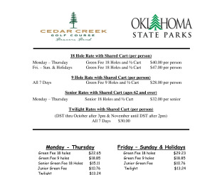 Preview of View course rates.